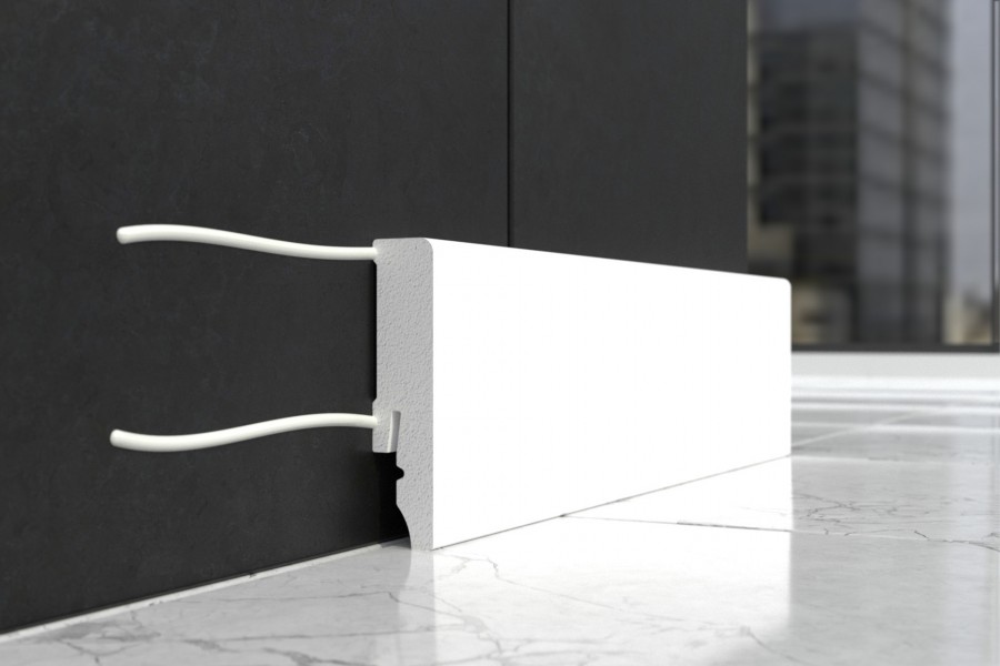 Põrandaliist Elegance LPC-50  60×14 mm L= 2,44m Valge  - Image 1