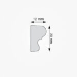 Seina dekoratiivliist LNG-19  20x12mm valge 101 L= 2,40m Flex - Image 2