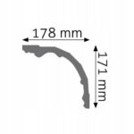 Dekoratiivne laekarniis- liist T-LS-LGZ- 16-101 L= 2400 mm - Image 2