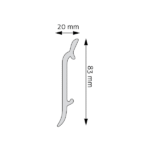 Põrandaliist Elegance LPC-16 19x83mm L= 2,44m valge - Image 2