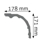 Dekoratiivne laekarniis- liist T-LS-LGZ-17-101 L= 2400 mm - Image 2