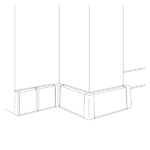 Master Line põrandaliistu  60 mm vasak ja parem otsakork 2 tk. komplektis - Image 2