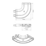 PVC-otsakute paar PROLINE2 siinile, 1 komplekt (vasak + parem), Cezar White - Pilt 3