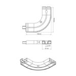 PROLINE1 PVC-viimistlusnurgik, komplekt (vasak + parem), Cezar, värv: valge - Pilt 3