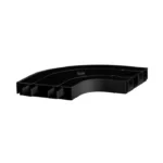 PVC otsa painutus PROLINE 2 siinile 1 komplekt = V+P Cezar Black RAL9005 - Pilt 2