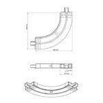 Cezar PROLINE 1 PVC-sisenurk, valge poolmatt - Pilt 3