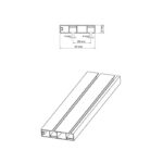 SMART 2 PVC- kahe soonega laesiin, 55 mm, valge - Pilt 4