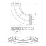 SMART 200x200 mm Cezar (valge matt) välisnurga-kaarliist - Pilt 3