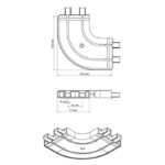 PVC välisnurk PROLINE2 Cezar siinile, must, RAL9005 - Pilt 3